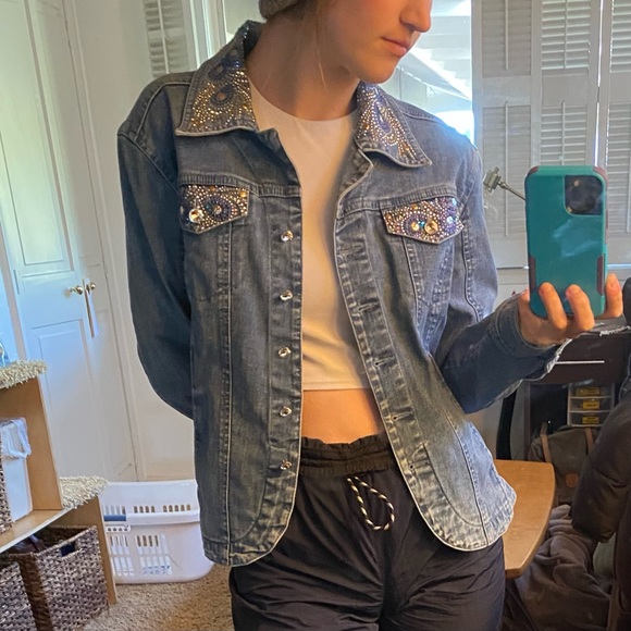 CHRISTINE ALEXANDER Bedazzled Jean Jacket - Picture 5 of 7